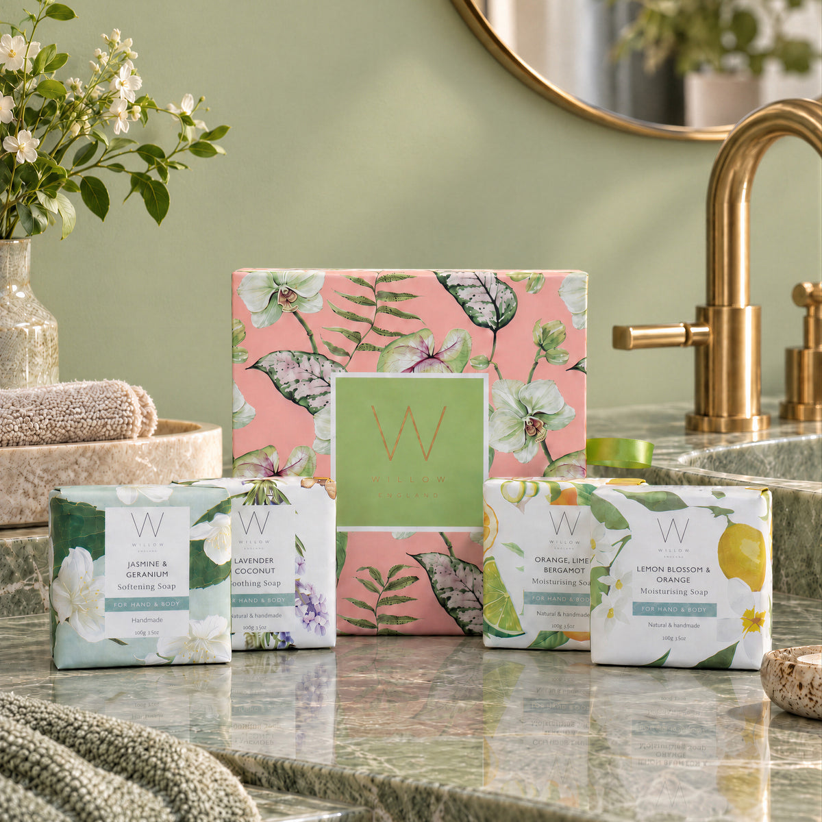 NEW Botanical Four Soap Drawer Box