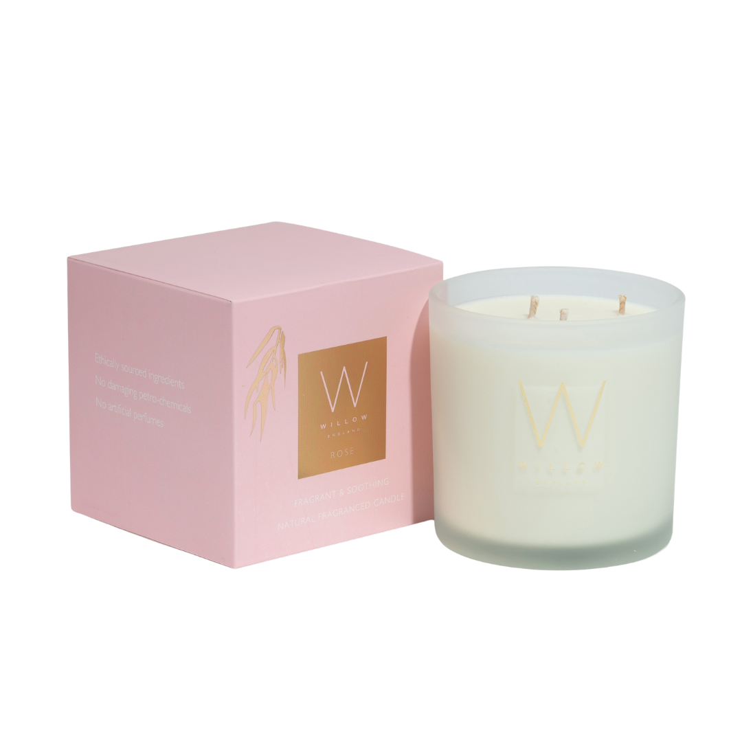 Natural Rose 3 Wick Candle