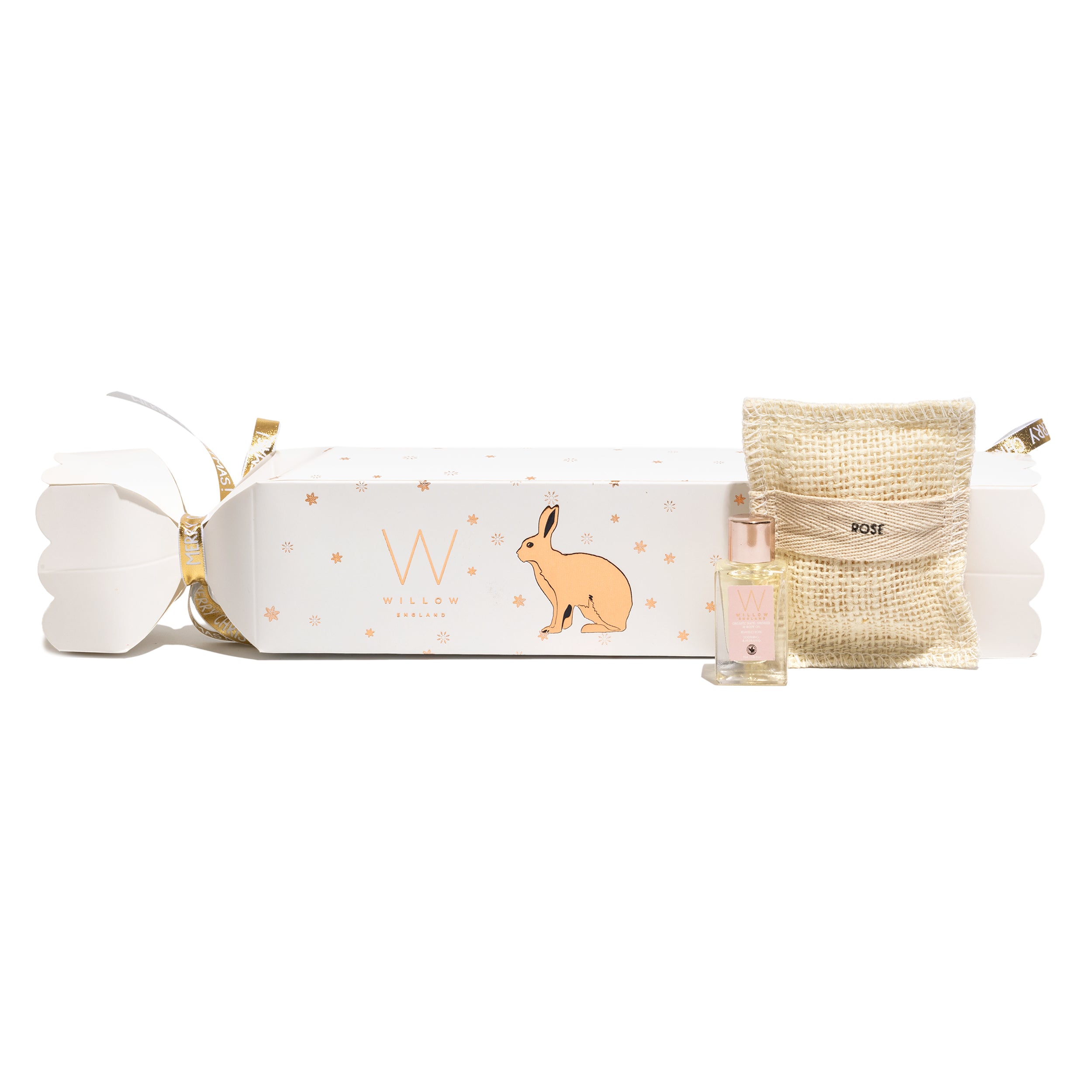 Snow Hare Winter Rose Beauty Cracker
