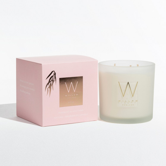 3 Wick Rose Candle